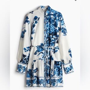 Floral Blue and White Women's Dress
